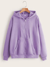 Lilac plain zipper